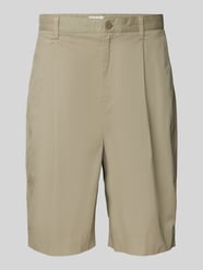 Korte relaxed fit broek met bandplooien van Calvin Klein Jeans Beige - 4