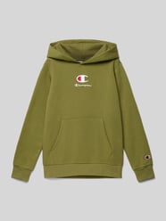 Hoodie mit Label-Stitching Modell 'Rochester' von CHAMPION Grün - 19