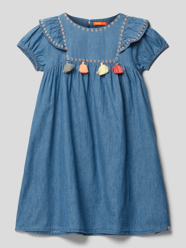 Jeansjurk met siergarnering van Staccato Blauw - 3