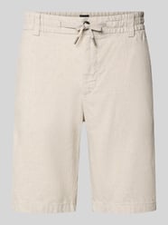Szorty chino o kroju tapered z mieszanka lnu model 'DS_3S' od BOSS Orange - 8