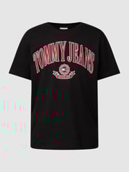 T-Shirt mit Label-Print von Tommy Jeans Grau / Schwarz - 8