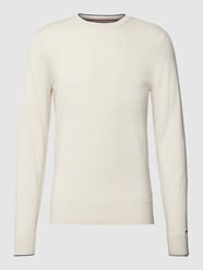 Shirt met lange mouwen in gebreide look, model 'FINE GAUGE MERINO TIPPED' van Tommy Hilfiger Wit - 19