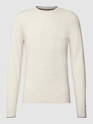 Longsleeve in Strick-Optik Modell 'FINE GAUGE MERINO TIPPED' von Tommy Hilfiger Beige - 24