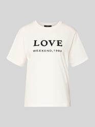 T-shirt o kroju slim fit z czystej bawełny model „DAGILE” od Weekend Max Mara - 32