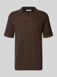 Regular Fit Poloshirt aus Baumwoll-Leinen-Mix Modell 'MATTIS' von Selected Homme - 38