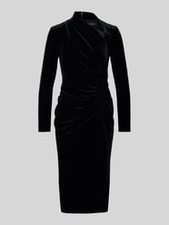 Sukienka midi z aksamitu z marszczeniami model ‘FELRAD’ od Lauren Ralph Lauren - 12