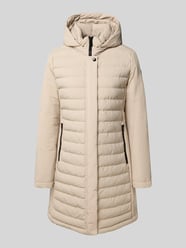 Gewatteerde lange jas met gevoerde opstaande kraag van Fuchs Schmitt Beige - 28