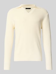 Sweter z dzianiny z prążkowanymi wykończeniami model ‘kollo’ od Matinique - 22