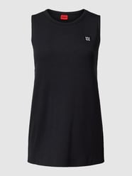 Tanktop met labelpatch, model 'NAIANI' van HUGO Zwart - 5