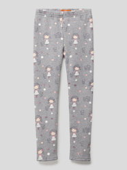Legging met all-over print van Staccato Grijs - 13