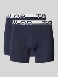 Slim Fit Trunks mit Label-Schriftzug am Bund von Tom Tailor Blau - 16