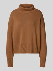 Oversized gebreide pullover van een mix van scheerwol en katoen van Lanius - 3