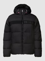 Gewatteerd jack met labelprint, model 'LOFT' van Tommy Hilfiger Grijs / zwart - 42