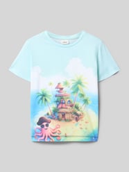 męski t-shirt o kroju regular fit z dodatkiem bawełny od s.Oliver RED LABEL - 23