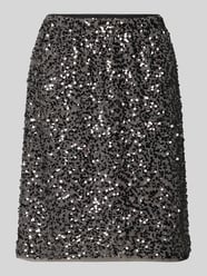 Minirok met pailletten en elastische band van comma - 4