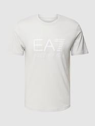 T-Shirt mit Label-Print von EA7 Emporio Armani Grau - 19