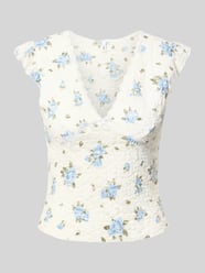 Slim Fit Top mit tiefem V-Ausschnitt Modell 'SAGA' von ONLY - 8