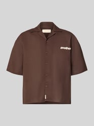 Koszula lniana o kroju relaxed fit z wyhaftowanym logo od ANOTHER COTTON LAB - 22