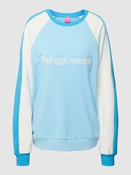 Sweatshirt mit Label-Stitching von TheJoggConcept Blau - 16