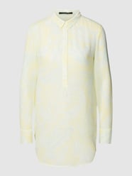 Blusenshirt mit kurzer Knopfleiste von comma Gelb - 14