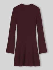 Slim Fit Strickkleid aus Schurwoll-Mix mit Rippstruktur von BOSS Orange Bordeaux - 5