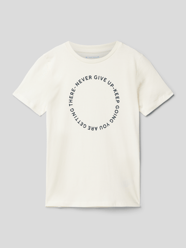 T-shirt z nadrukiem ze sloganem od Tom Tailor Biały - 32