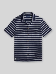 Koszula casualowa o kroju regular fit z mieszanki bawełny z perforowaniem w paski od Polo Ralph Lauren - 36