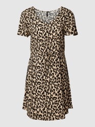 Minikleid aus Viskose mit Animal-Print Modell 'EASY' von Vero Moda Beige - 34