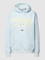 Hoodie met labelstitching, model 'POP' van Tommy Jeans Groen - 20