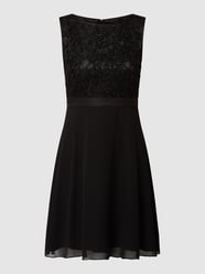 Cocktailkleid aus Spitze und Chiffon  von Jake*s Cocktail Grau / Schwarz - 29