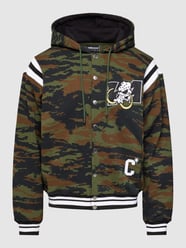 Sweatjacke mit Label-Stitching Modell 'MAMMOTH SNAPHOOD' von The Hundreds Grün - 8