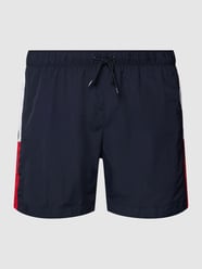 Spodenki kąpielowe PLUS SIZE z elastycznym pasem od Tommy Hilfiger Big & Tall Niebieski - 16