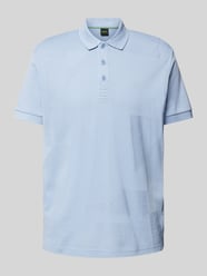 Poloshirt mit Label-Print von BOSS Green Blau - 40