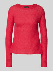 Gebreide pullover van alpacamix met structuurmotief van Emporio Armani Rood - 33