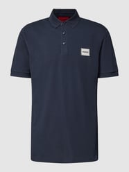 Poloshirt mit Label-Patch Modell 'Dereso' von HUGO Blau - 35
