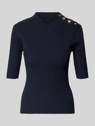 Bluzka z dzianiny z ozdobnymi guzikami i rękawem o dł. 1/2 od Ted Baker - 9