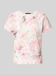 t-shirt w wzorze na całej powierzchni z fakturowanym wzorem od Betty Barclay Fuksjowy - 37
