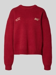 Relaxed Fit Pullover mit Logo-Stitching von ANOTHER COTTON LAB Bordeaux - 29