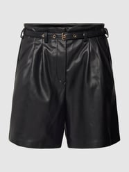 Korte broek in leerlook, model 'HEIDI' van Only Zwart - 10