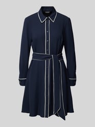 Knielanges Kleid mit Knopfleiste von Lauren Ralph Lauren Blau - 5