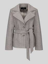 Regular Fit Webpelzmantel mit Bindegürtel Modell 'FORTUNEMAJA' von VERO MODA Beige - 17