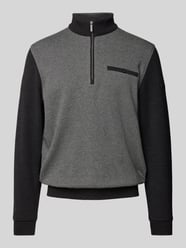 Sweatshirt mit Stehkragen von bugatti Grau - 33