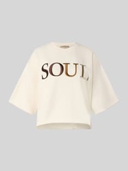 Cropped Boxy Fit Sweatshirt mit Label-Stitching von Smith and Soul - 2