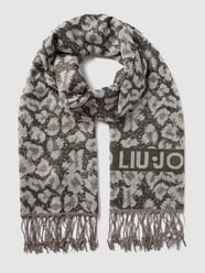 Schal mit Animal-Print von Liu Jo White Schwarz - 44