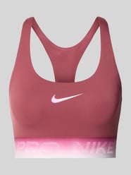 Sport-BH mit Label-Bund von Nike Bordeaux - 5