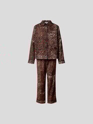 Pyjama mit Animal-Print von Love Stories Braun - 14