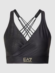 Biustonosz z nadrukiem z logo od EA7 Emporio Armani Czarny - 48