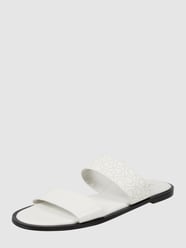 Klapki ze skóry od CK Calvin Klein Biały - 27