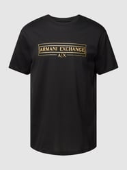 T-shirt z nadrukiem z logo od ARMANI EXCHANGE Czarny - 32