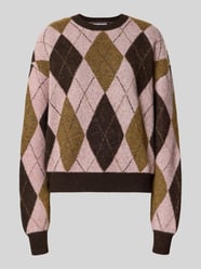 Strickpullover im Allover-Look mit Rundhalsausschnitt von REVIEW Pink - 11